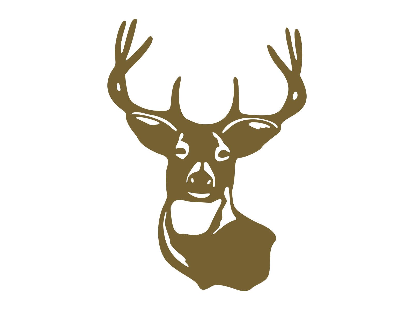 Deer Skull Silhouette