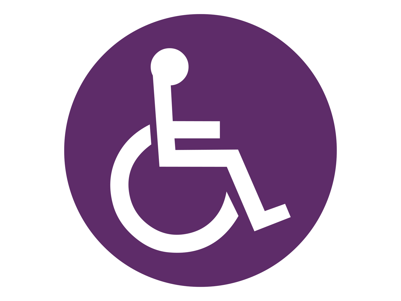 Handicap Round Circle Sign Wheelchair Accessible Symbol Car Vinyl Decal ...